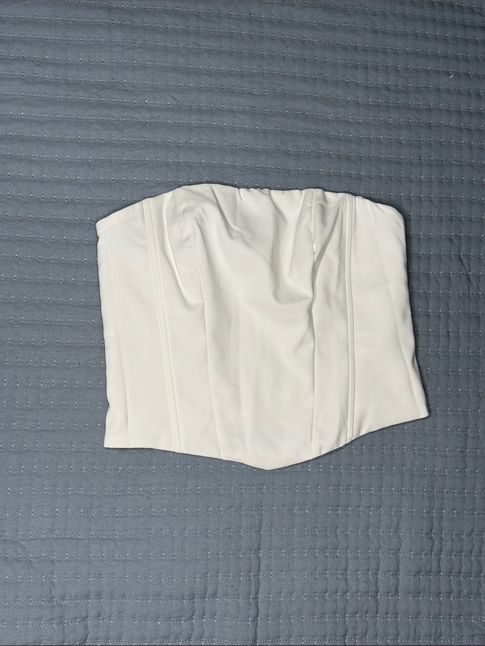 White Strapless Corset Top